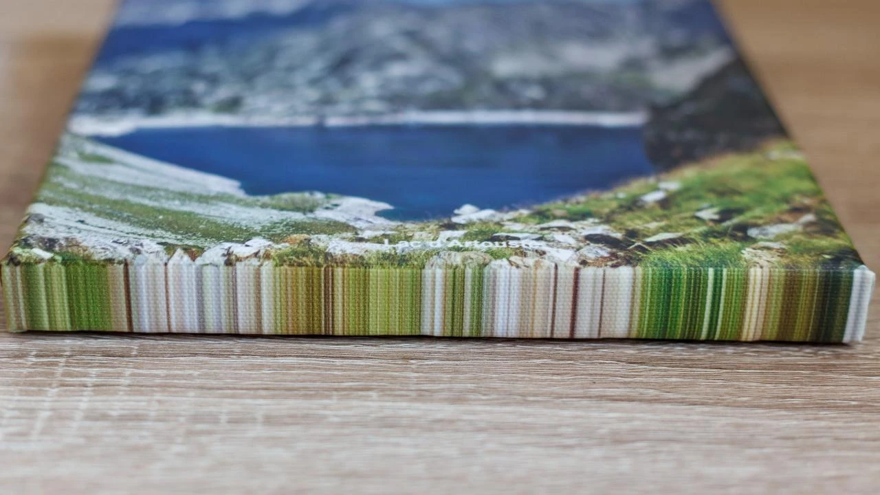 🌿 Un pedazo de los Pirineos en tu casa – Tela Foto Lago de Artouste 20x20 cm – photo 8